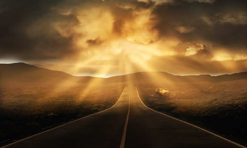 Sunset on the horizon